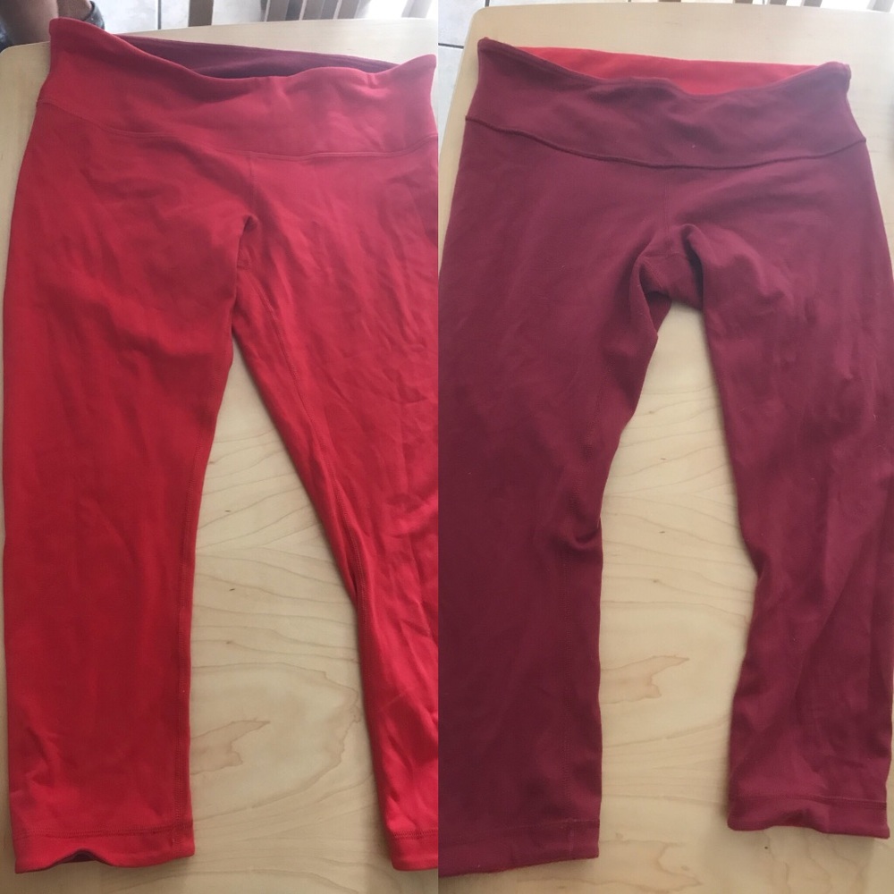 Lululemon Wunder Under Crop III (Reversible) euc